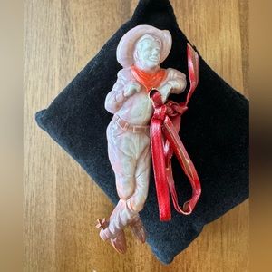 Vintage 1940s Celluloid Cowboy Pin Brooch